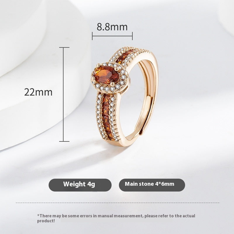 Champagne Real Gold Color Affordable Luxury Style Open Ring