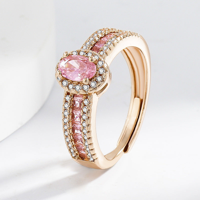 Champagne Real Gold Color Affordable Luxury Style Open Ring