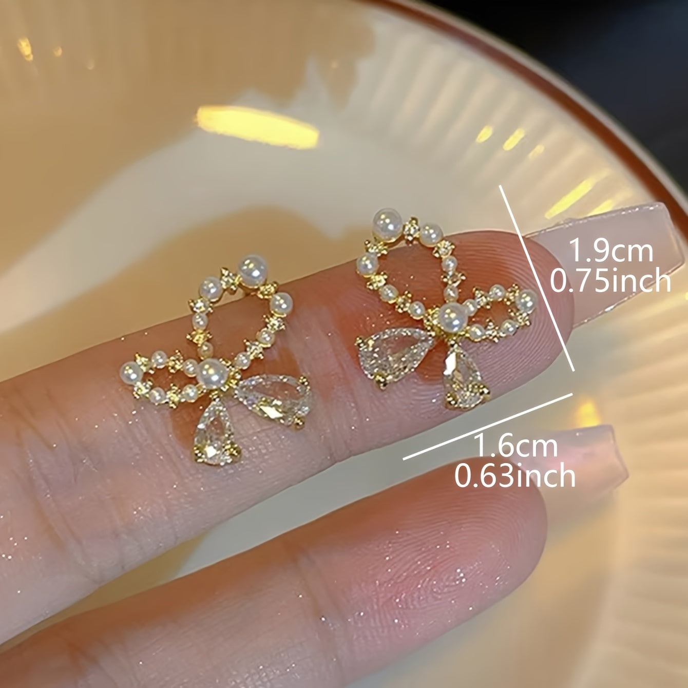 Super Zircon High-grade Earrings Light Luxury Niche Online Red