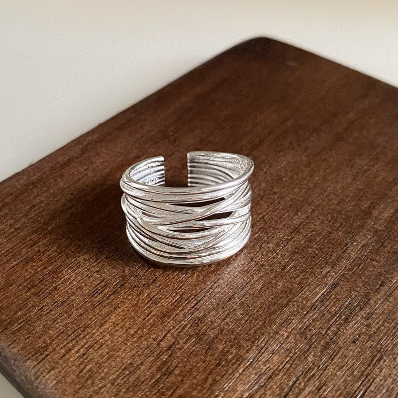 Simple Style No Pigment Drop Open Ring