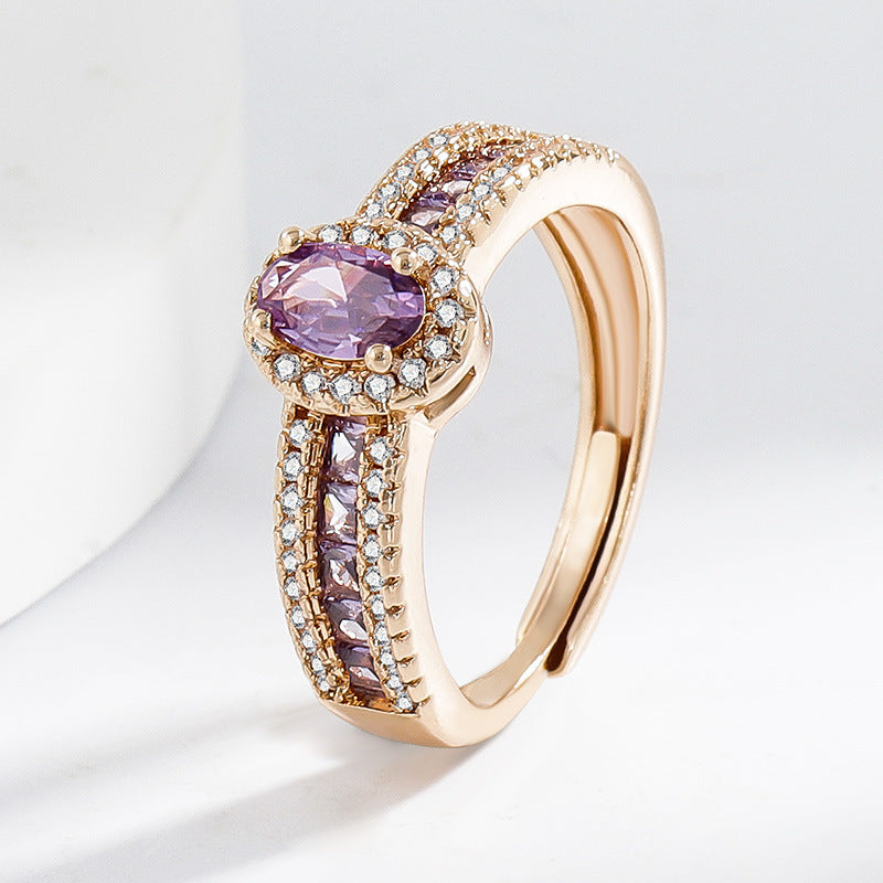 Champagne Real Gold Color Affordable Luxury Style Open Ring