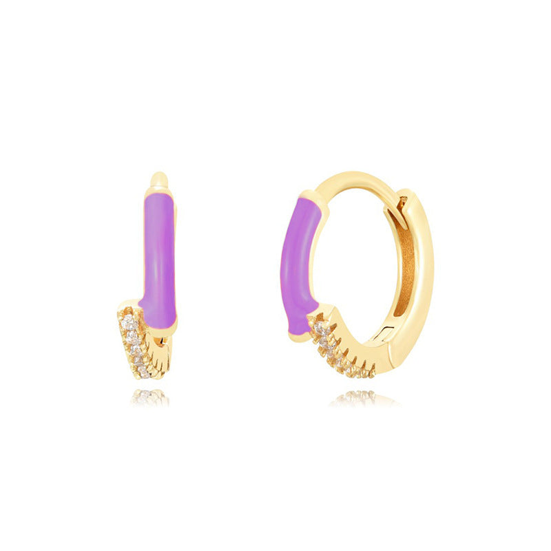 Temperament Epoxy Color Female Geometric Personalized Wild Earrings