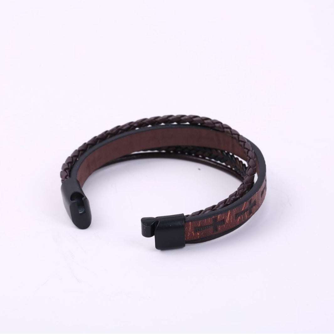 Men's British Retro Pattern Braided Bracelets