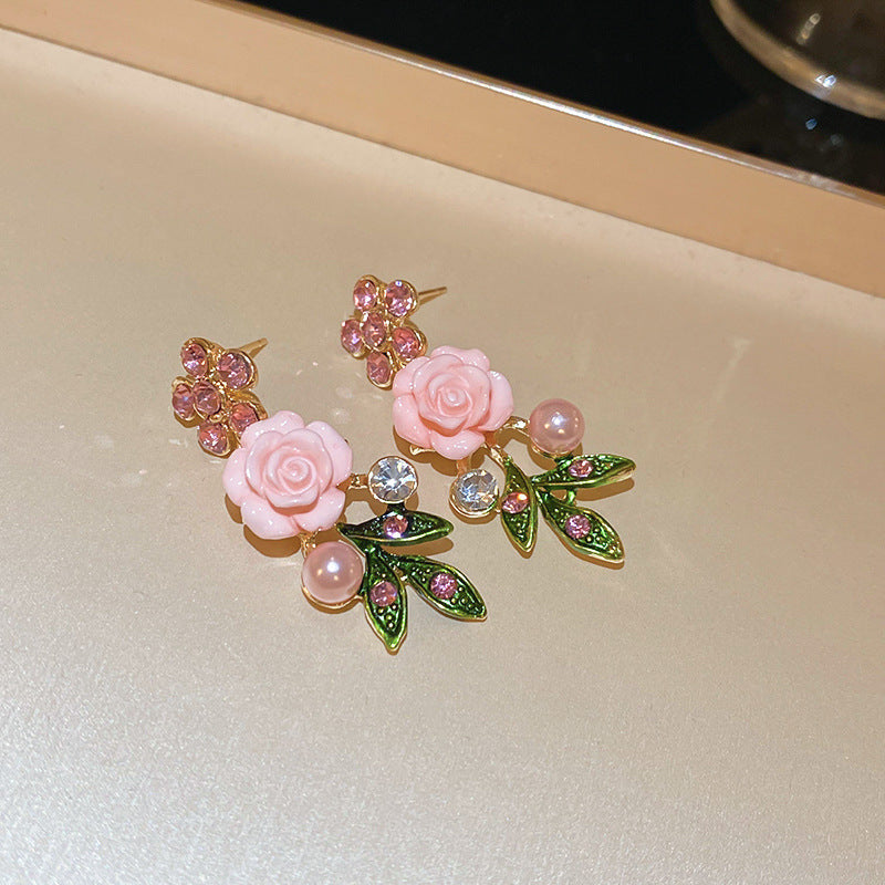 Fashion Personality Camellia Flower Earrings For Women