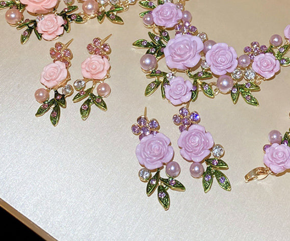 Fashion Personality Camellia Flower Earrings For Women