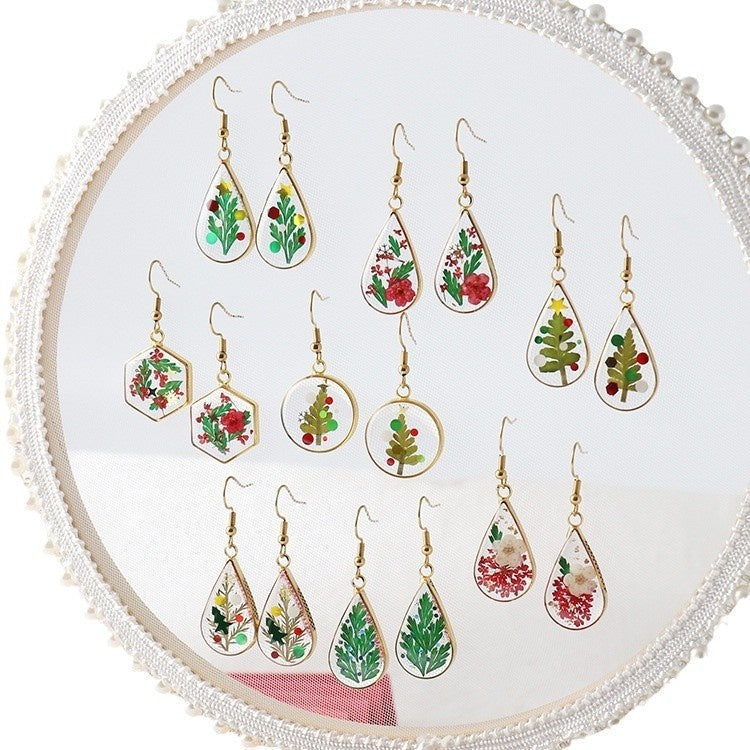 Women's Creative Handmade Dried Flower Earrings