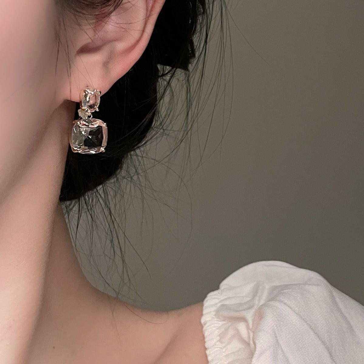 Transparent Design Sense Cute Earrings Summer