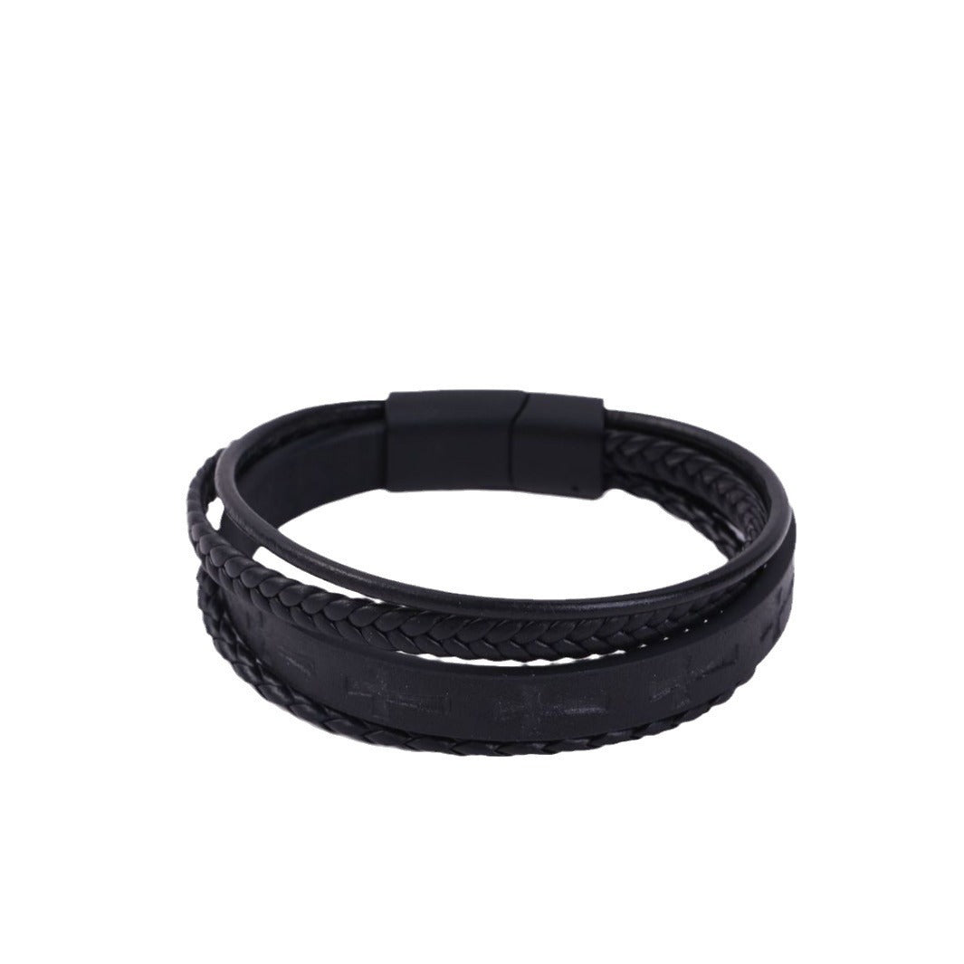 Men's British Retro Pattern Braided Bracelets