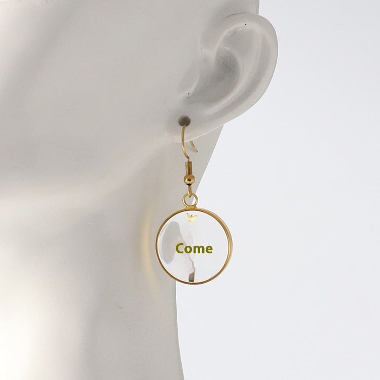 Women's Creative Handmade Dried Flower Earrings