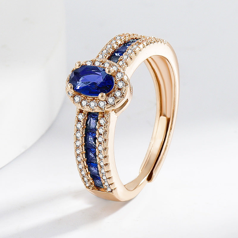 Champagne Real Gold Color Affordable Luxury Style Open Ring