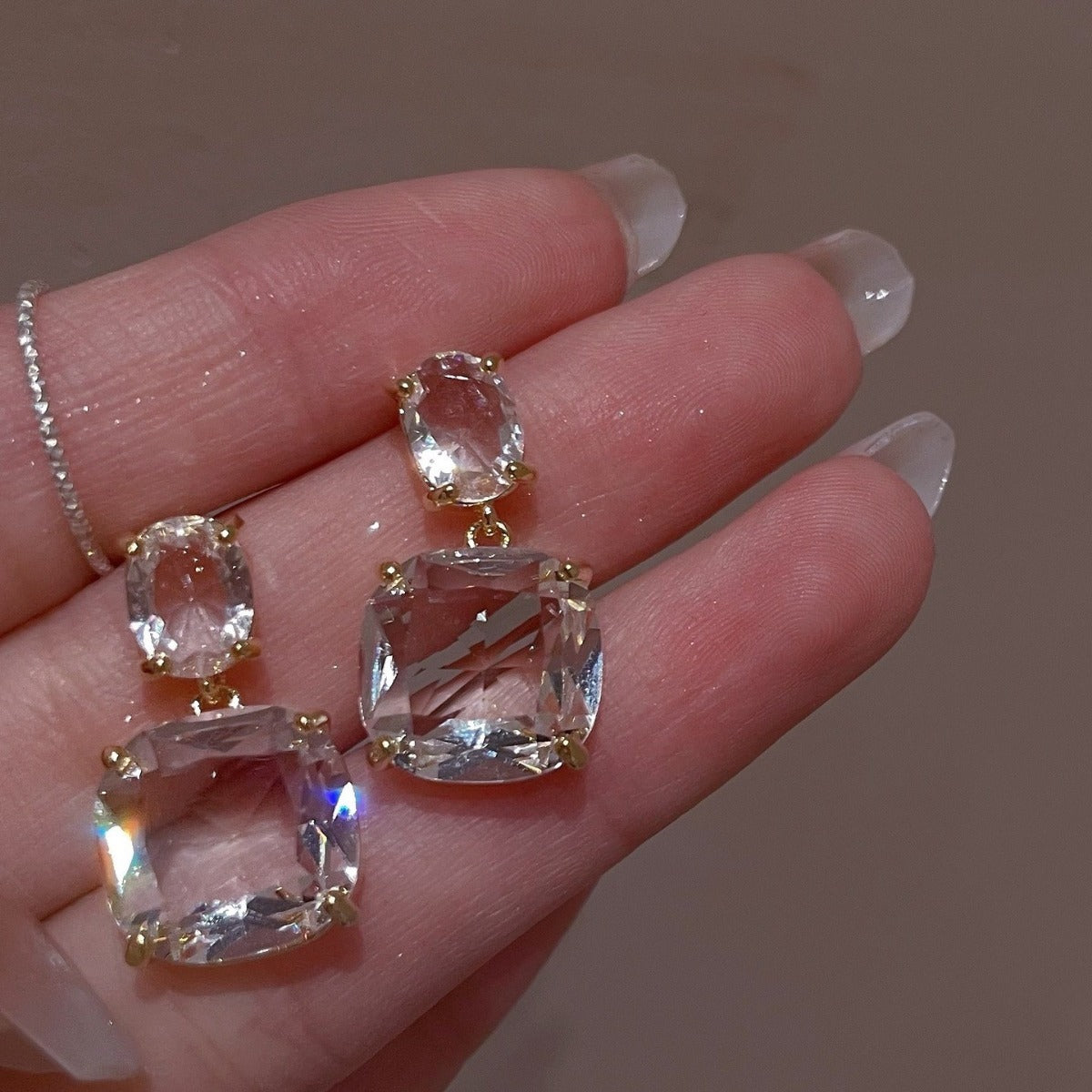 Transparent Design Sense Cute Earrings Summer