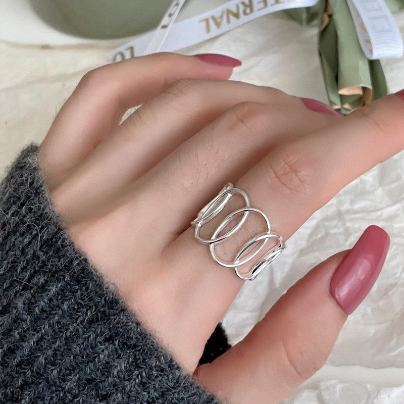 Simple Style No Pigment Drop Open Ring