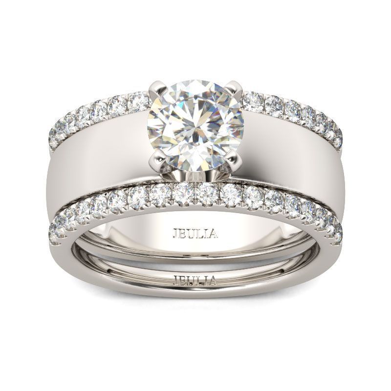 Couple Couple Rings Simple Zircon Three-piece Set