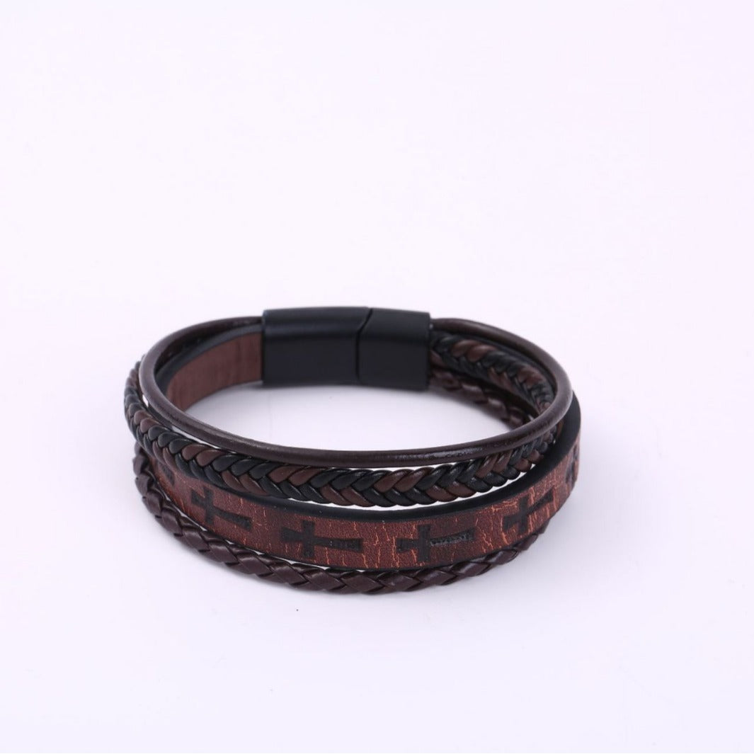 Men's British Retro Pattern Braided Bracelets