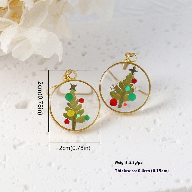 Women's Creative Handmade Dried Flower Earrings