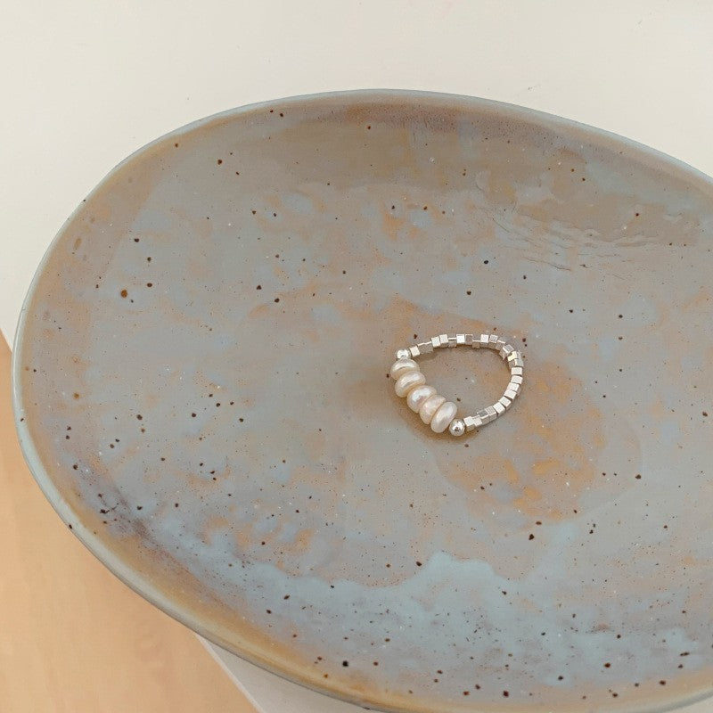 Simple Style No Pigment Drop Open Ring