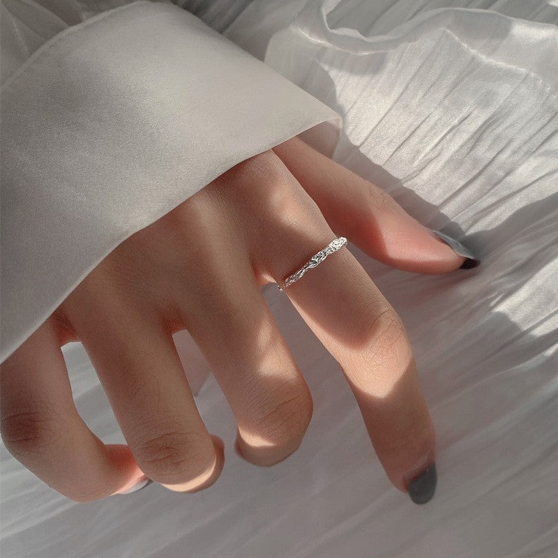 Simple Style No Pigment Drop Open Ring