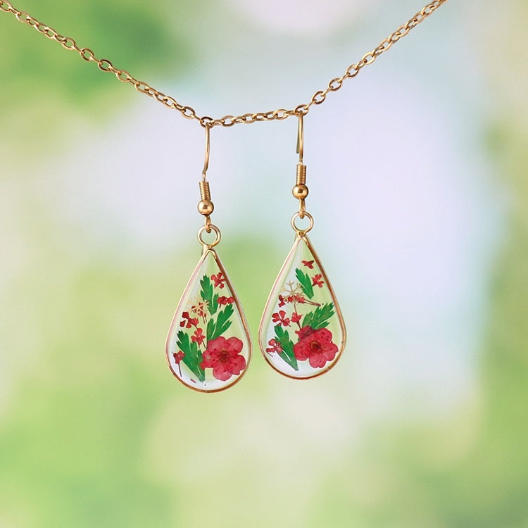Women's Creative Handmade Dried Flower Earrings