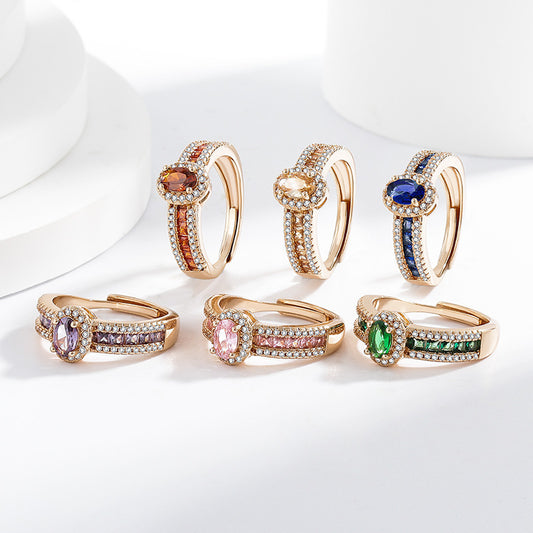 Champagne Real Gold Color Affordable Luxury Style Open Ring