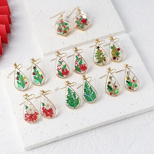 Women's Creative Handmade Dried Flower Earrings